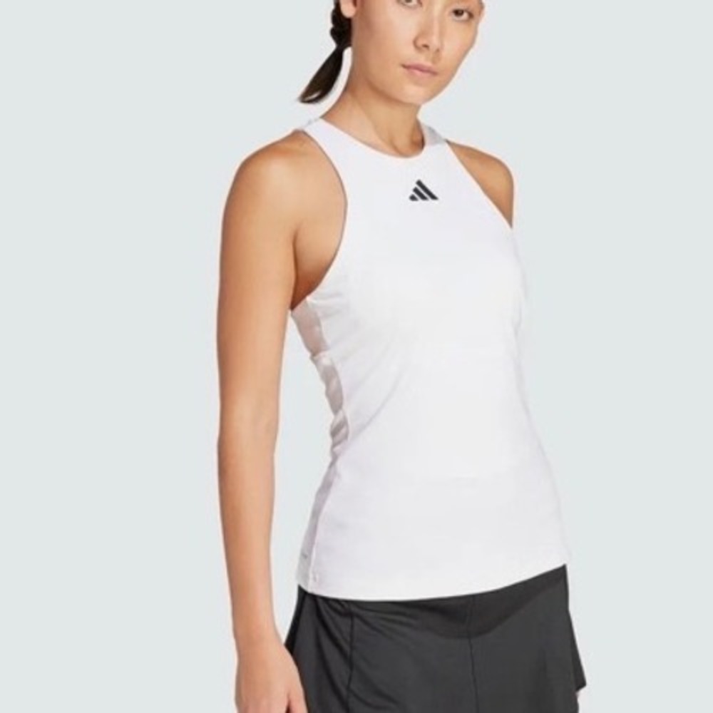 Adidas HEAT.RDY Y-Tank Womens Tennis Top White HF0842 Size Medium